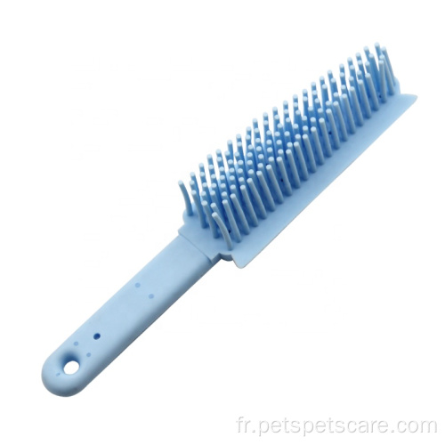 Caoutchouc détaillant la brosse de remontage des poils pour chiens pour animaux de compagnie